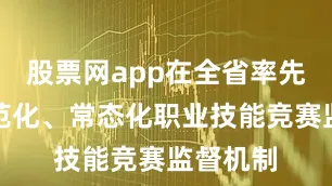 股票网app在全省率先建立规范化、常态化职业技能竞赛监督机制