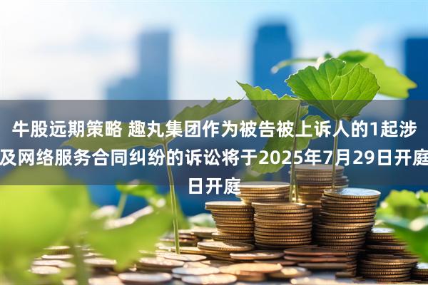 牛股远期策略 趣丸集团作为被告被上诉人的1起涉及网络服务合同纠纷的诉讼将于2025年7月29日开庭