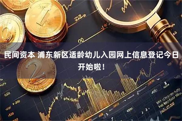 民间资本 浦东新区适龄幼儿入园网上信息登记今日开始啦！